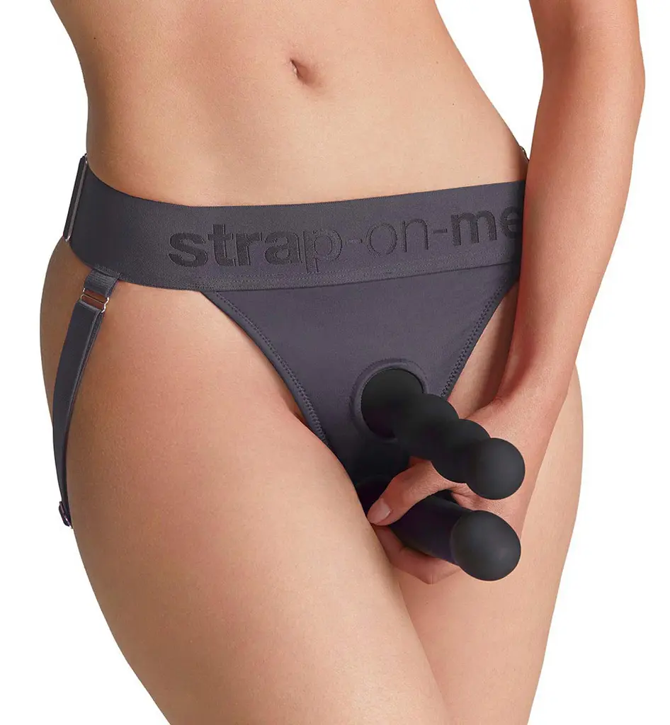 Страпон Strap-on-me Unique Lingerie Harness, One Size (сірий) - фото 6