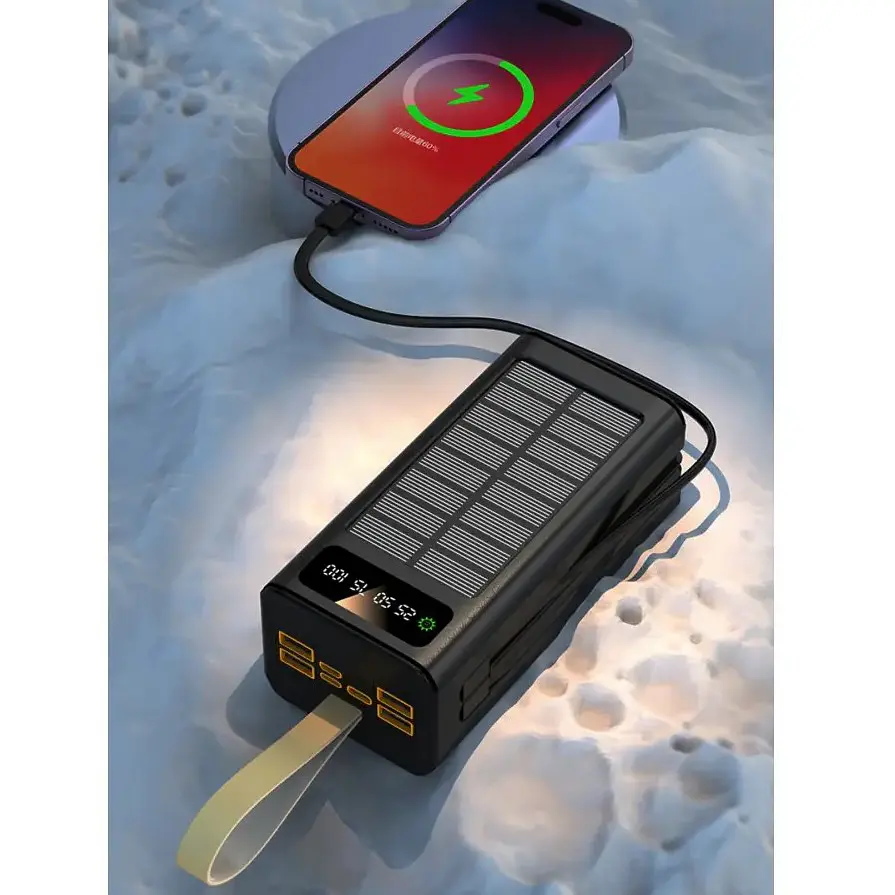 Повербанк Powerbank ACL PW90 30000mAh Solar TypeC + Lighting Black - фото 6