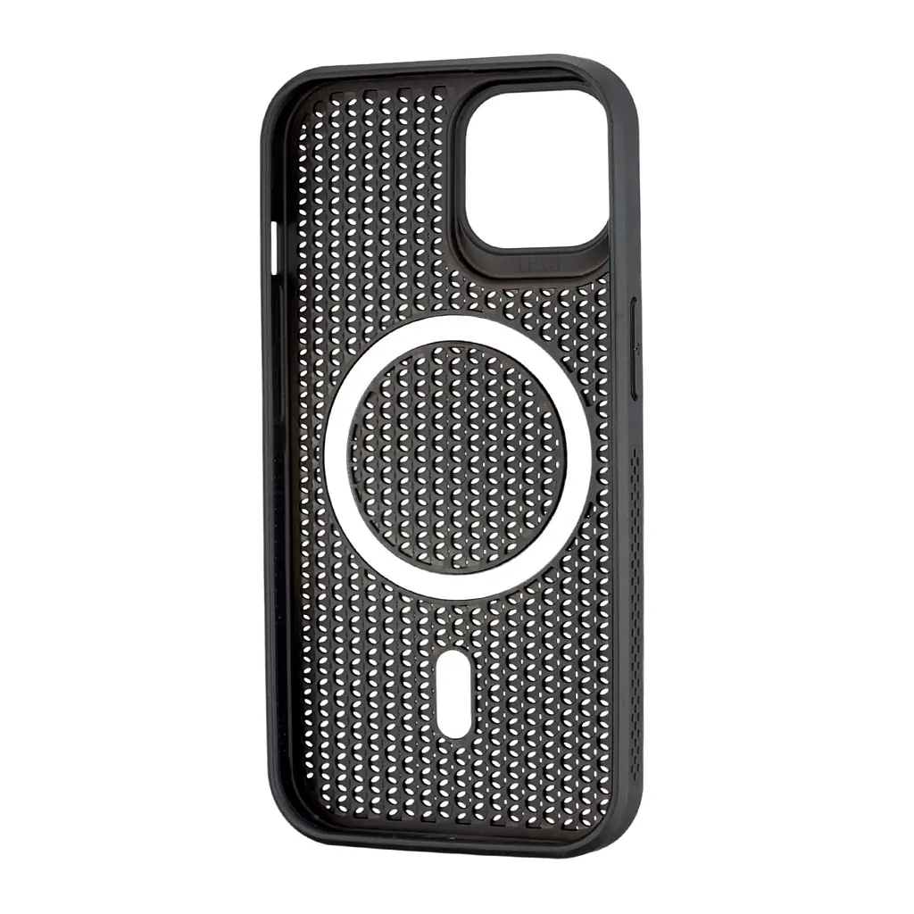 Чохол Silicone Cooling Сase with MagSafe iPhone 15 Black - фото 3