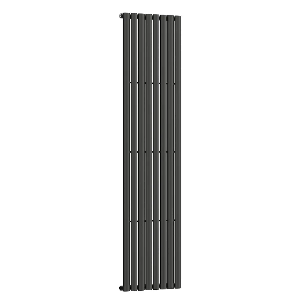 Вертикальний радіатор Navin Ellipse 480x1800-8, anticor, чорний муар 10-012033-4880, Чорний матовий - фото 2