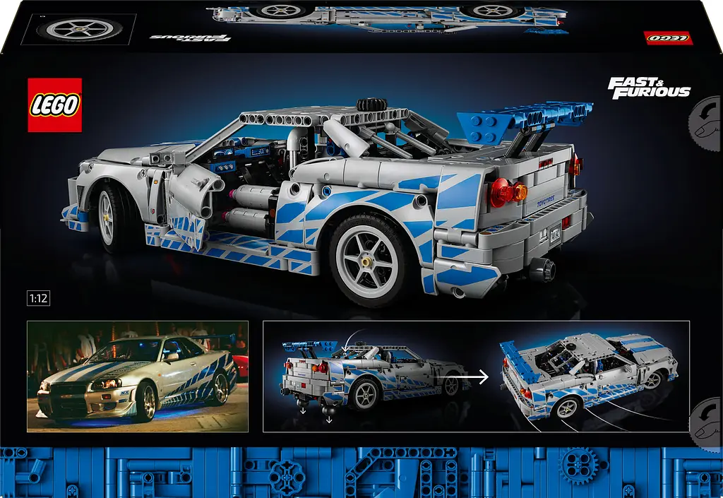 Конструктор LEGO Technic Двойной форсаж Автомобиль Nissan Skyline GT-R (R34) 1410 деталей (42210) - фото 3