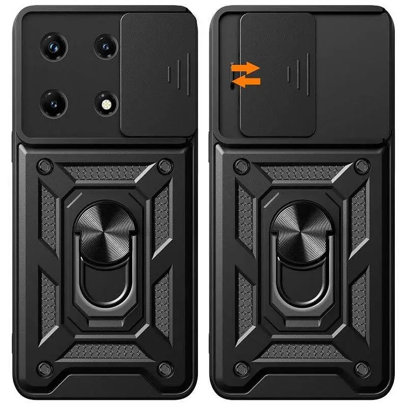Чехол Ummi Camshield Serge Ring для Xiaomi 13 Pro Черный / Black - фото 2
