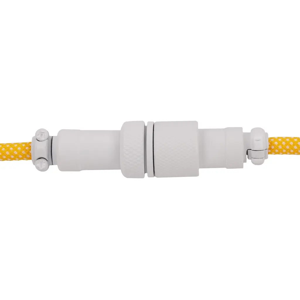 Кабель Keychron USB-A/USB-C > USB-C заряджання/синхронізації, 1.36м, Type-C, Coiled Aviator, жовтий - фото 4