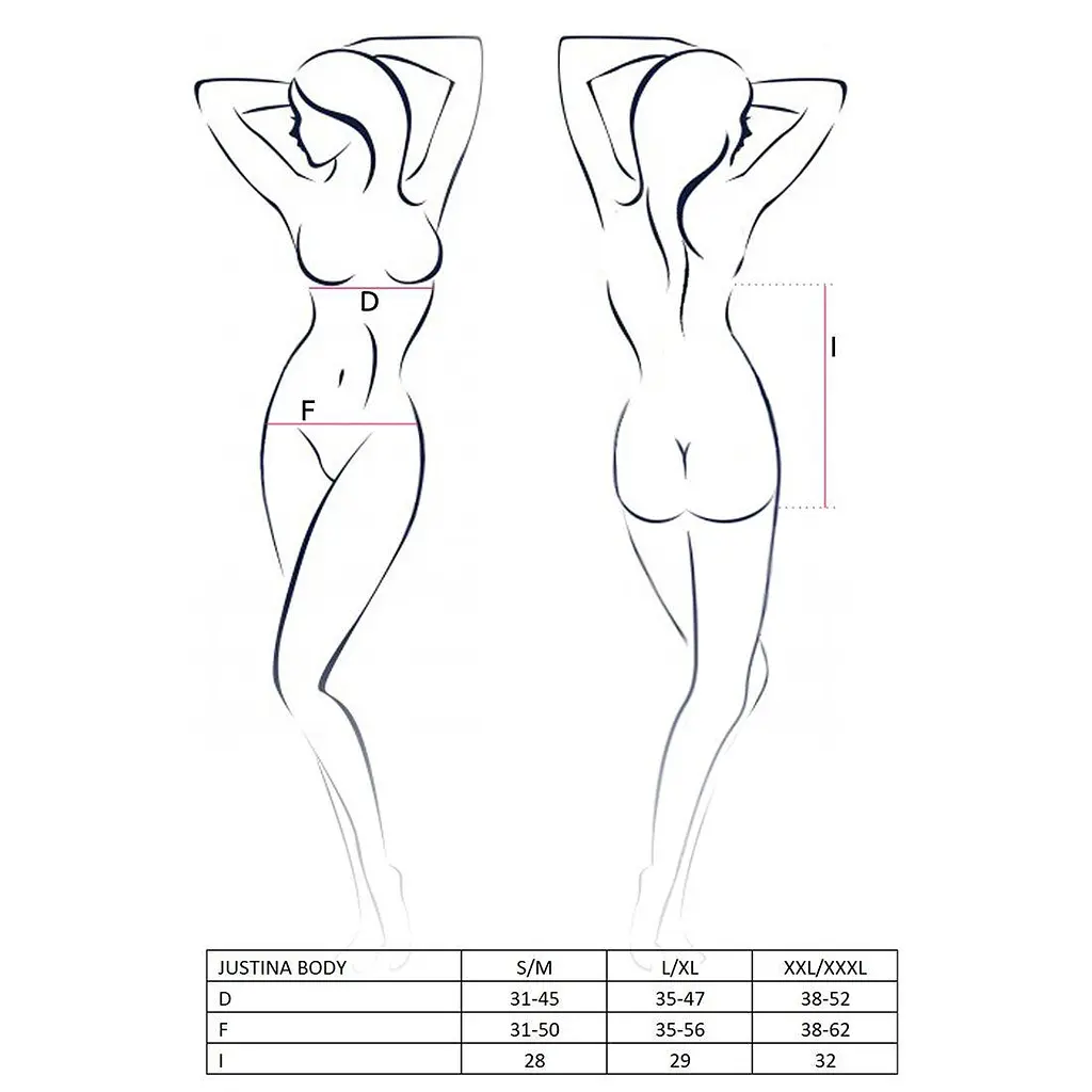Боди монокини с открытой грудью Passion JUSTINA Body black L/XL - фото 5