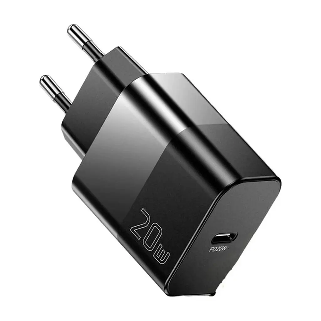 Зарядное устройство Essager USB-C PD20W + cable USB-C to USB-C 60W black (E20JSB1-SYTT1-T) - фото 3