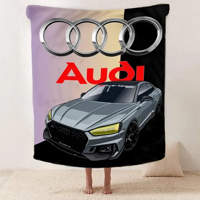 Плед плюшевий двоспальний 3D Audi 160х200 см - фото 2