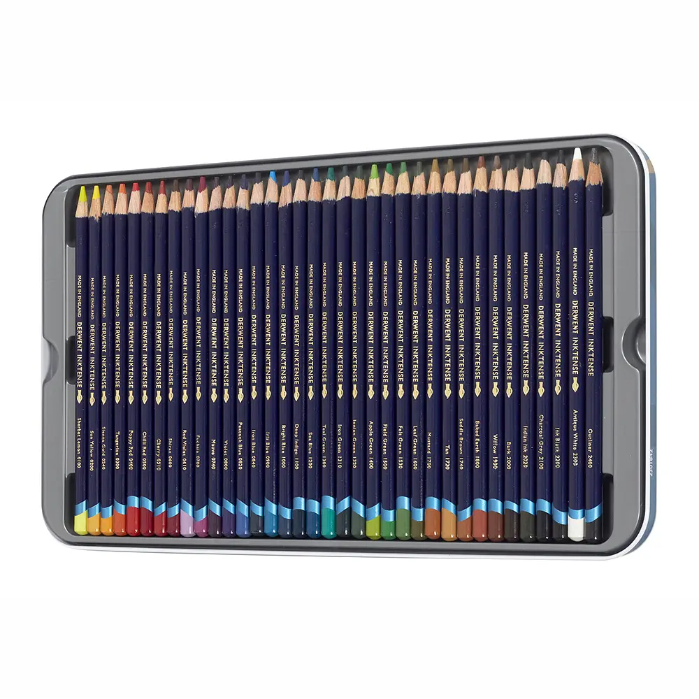 Чорнильні олівці Inktense 36 кольорів Derwent - фото 3