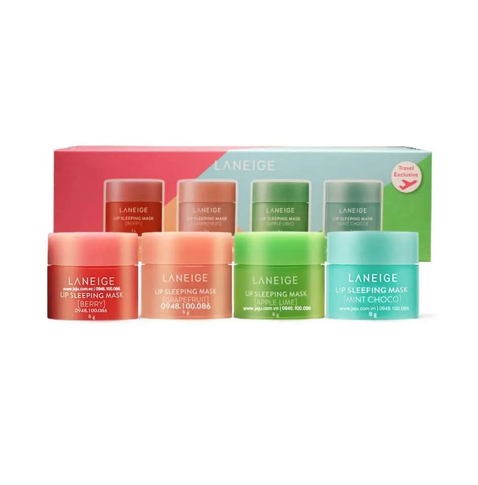 Набор ночных масок для губ Lip Sleeping Masks kit (миниатюры) Laneige 4x8 мл - фото 2