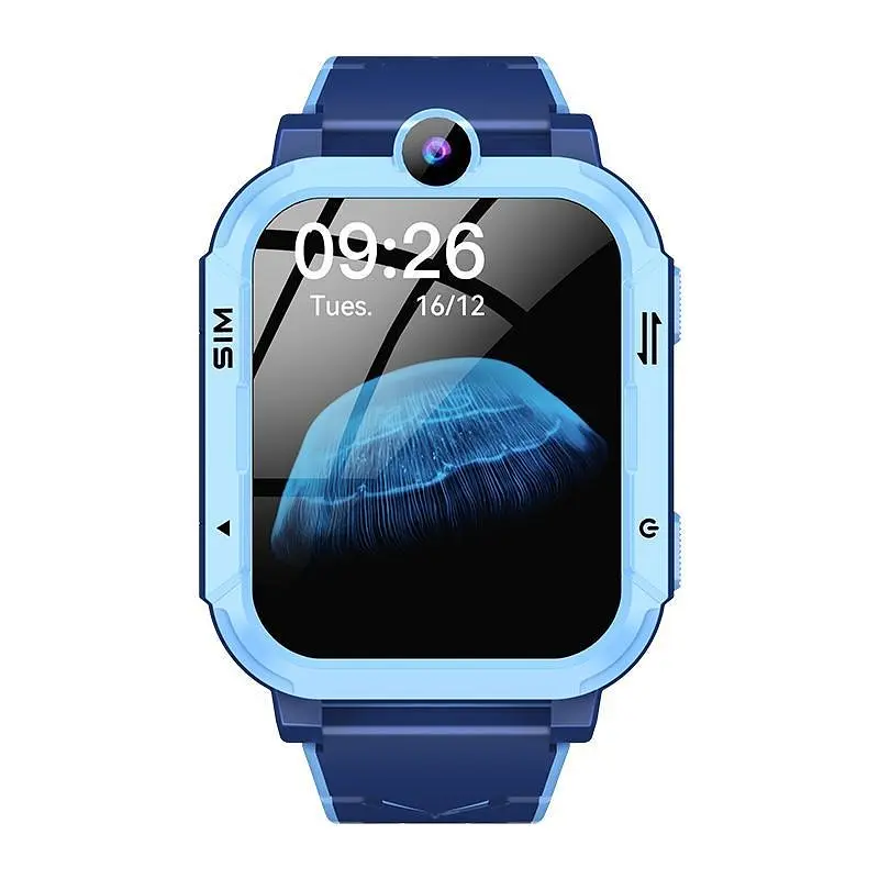 Детские смарт-часы Y76, 4G GPS Wi-Fi SIM камера SOS IP67 синий - фото 2