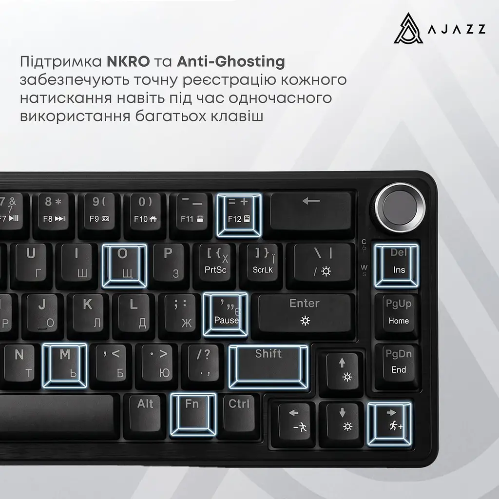 Клавиатура Ajazz AK690 Peach Mist Switch (AK690-PM-W) - фото 7