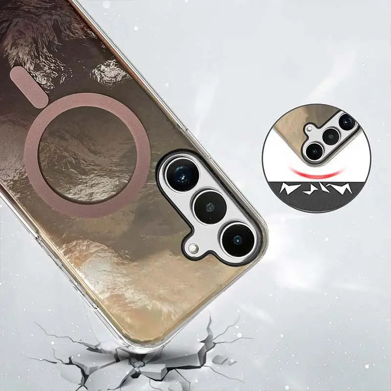 Чохол Epik TPU Shiny Mountain MagFit для Samsung Galaxy S25 FE Chocolate - фото 2