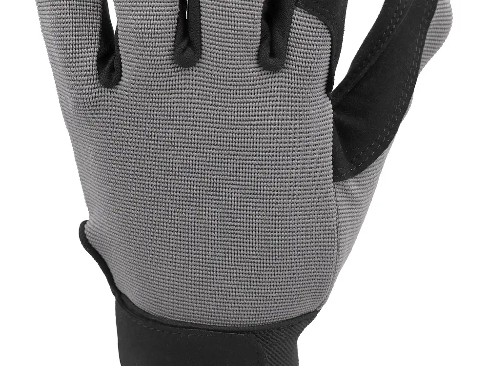 Рукавички робочі Yato для сенсорних екранів штучна шкіра + бавовна розмір 8 чорно-сірі (YT-74651) - фото 5