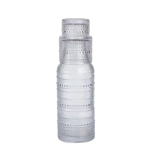 Кувшин 700 мл со стаканом 1 (шт) графин для компота сока воды лимонада кувшин для напитков Прозрачный Yiwu HP-19-L1 - фото 2