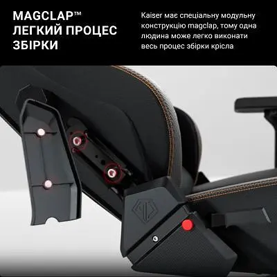 Крісло ігрове Anda Seat Kaiser 3 Fabric Size XL Grey (AD12YDC-XL-01-G-PV/F) - фото 10