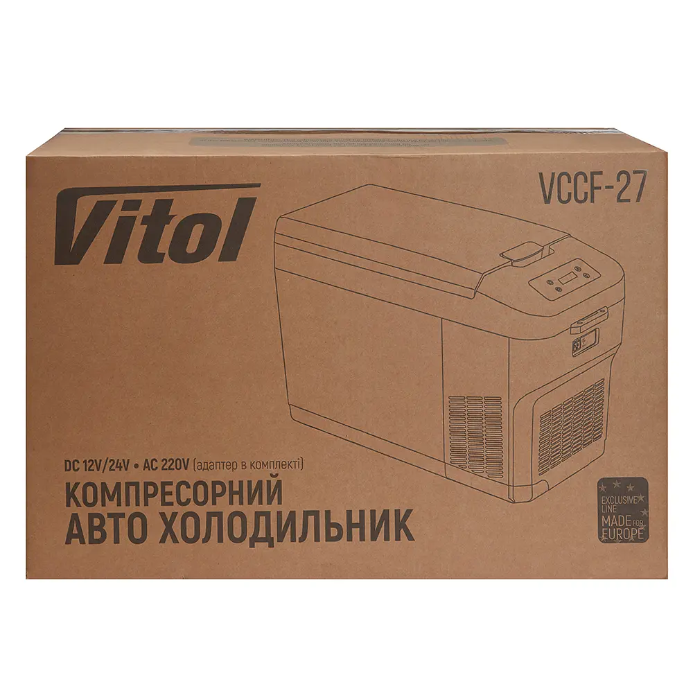 Холодильник автомобільний Однокамерний Компресорний на 27 Літрів 12/24V 220V DC/AC (VCCF-27) - фото 4