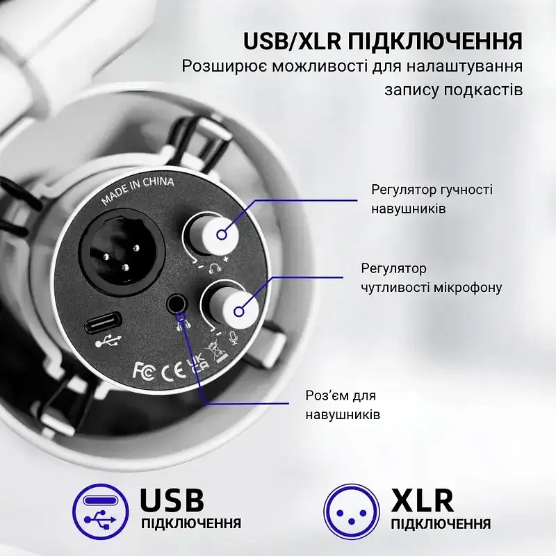 Микрофон Fifine T688W White - фото 5