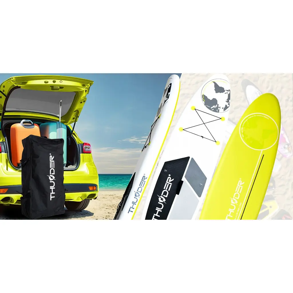 Надувна дошка SUP THUNDER Planet 320 см з веслом Lime - фото 8