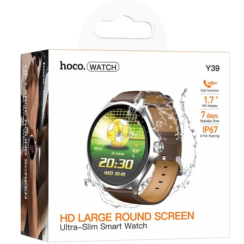 Смарт-годинник Y39 Smart sports watch (call version) Silver Hoco teh0030124 - фото 2