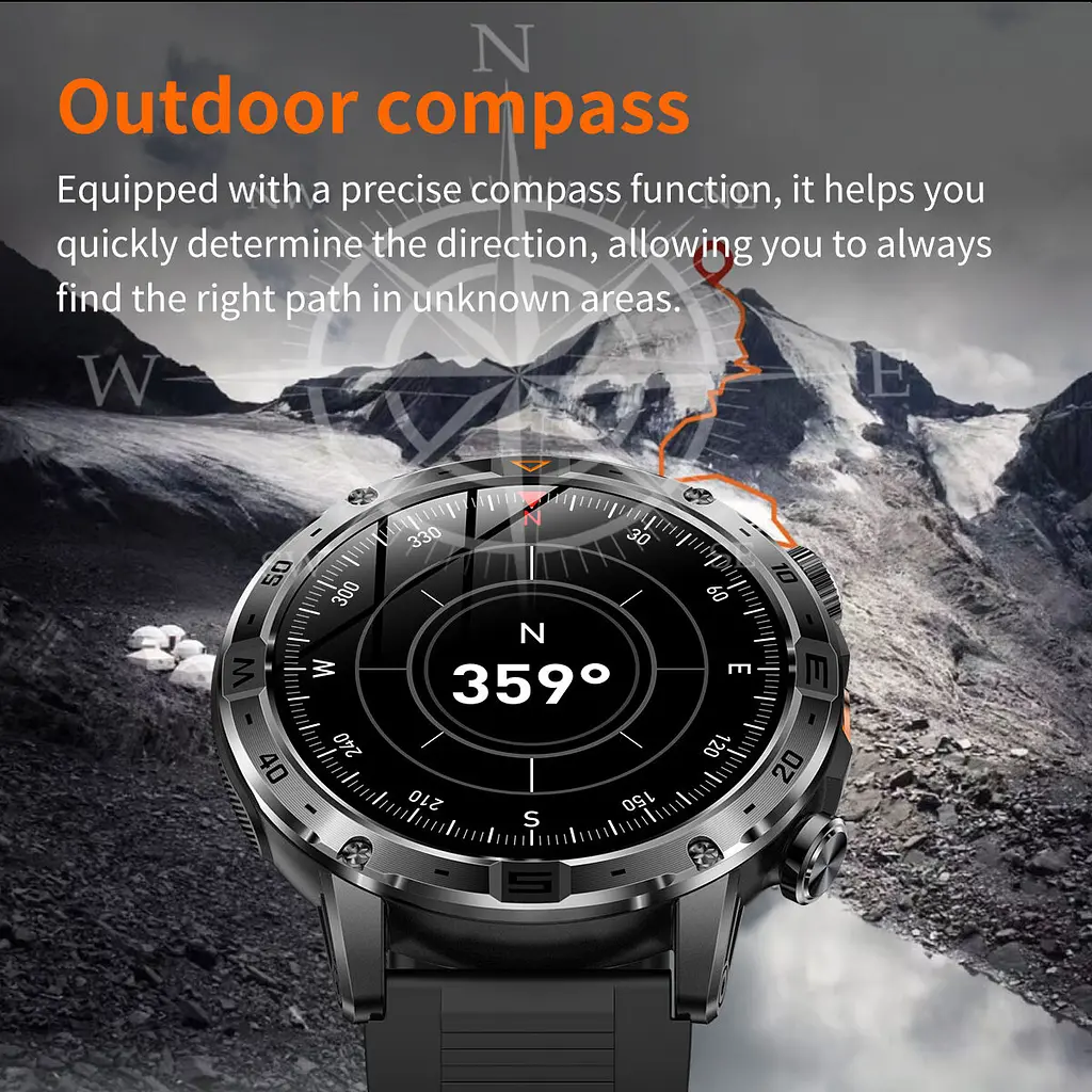 Годинник Smart Fire Rubber с компасом, 2 ремінця - фото 12