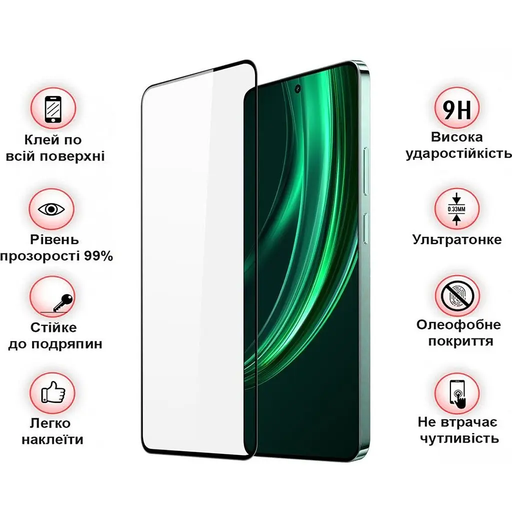 Захисне скло BeCover для Realme 13 5G Black (712501) - фото 3