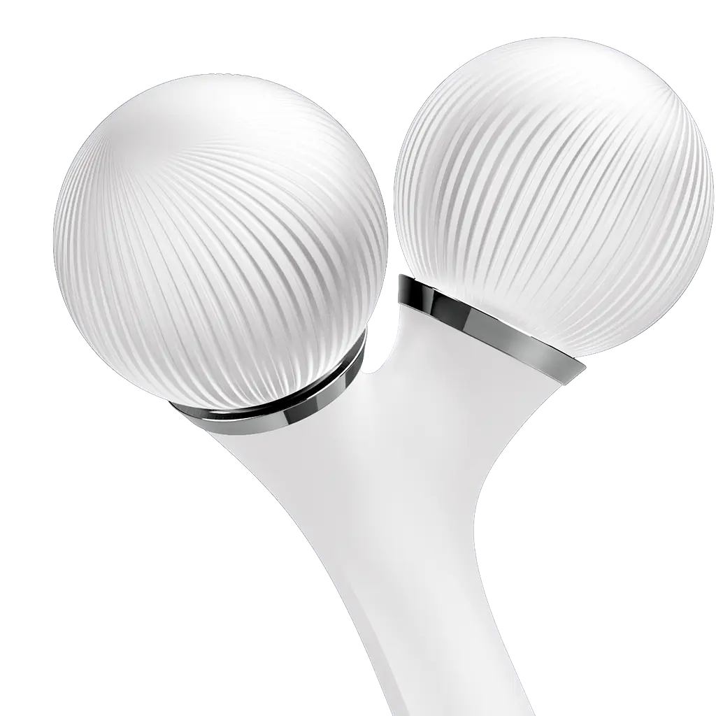 Електронний звуковий ролик для обличчя та тіла GESKE Sonic Facial & Body Roller 4 в 1 білий - фото 2
