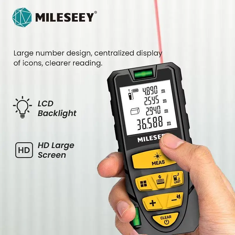 Лазерний далекомір Mileseey S2 40 м, лазерна рулетка - фото 2