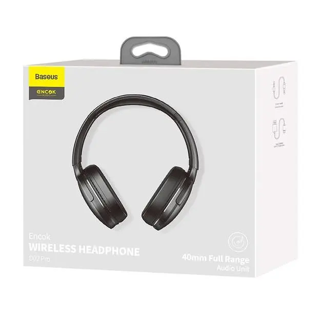 Бездротові навушники Baseus Encok Wireless headphone D02 Pro, BT5.3, AUX, 450mAh, 50h, (NGTD010301) black - фото 5