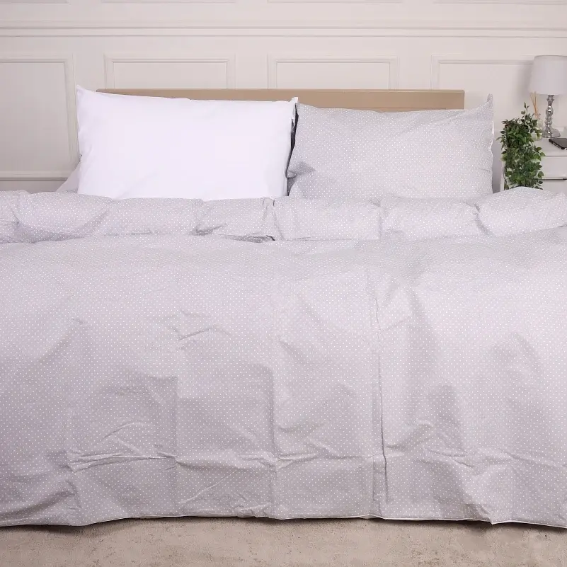 Наволочка MirSon Ranforce Elite 17-4831 Eugene 60х60 см біло-сіра (2200009391705) - фото 2