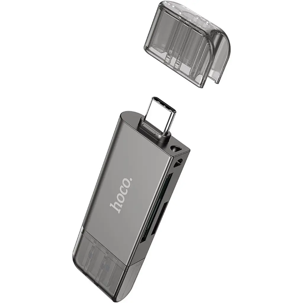 Кардрідер Hoco HB39 2-in-1 Metal Gray (604819) [168991] - фото 3