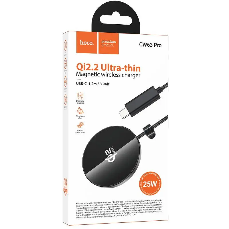 БЗП Hoco CW63 Pro Fast Qi2 magnetic 25W Black - фото 3