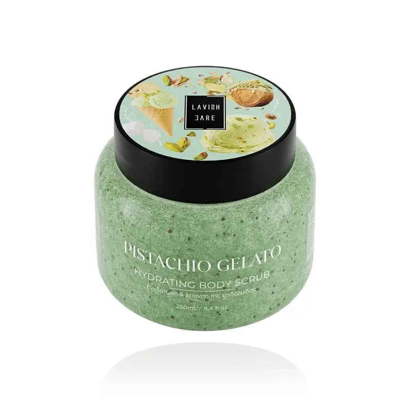 Скраб для тіла зволожуючий LAVISH CARE BODY SCRUBS - SUGAR PISTACHIO GELATO з ароматом фісташкового морозива, 250 мл - фото 2