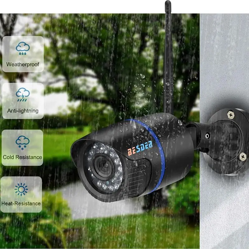 Wifi камера відеоспостереження бездротова вулична Besder JW201, 2 мегапікселя, HD 1080P, SD до 64 Гб - фото 4