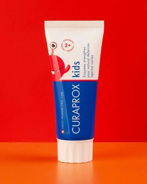 Дитяча зубна паста Curaprox з фтором, полуниця, 2-6 років, 60 мл - фото 4