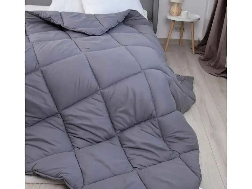 Ковдра ТЕП 150x205 Силікон силіконізоване волокно "ALASKA" (450г/м2) (microfiber) Сірий не комбінований