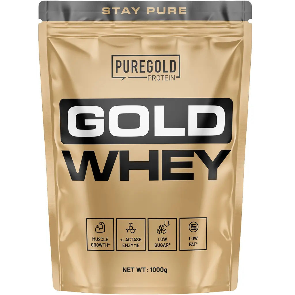 Сироватковий протеїн Pure Gold Gold Whey Полуничний мілкшейк 1 кг