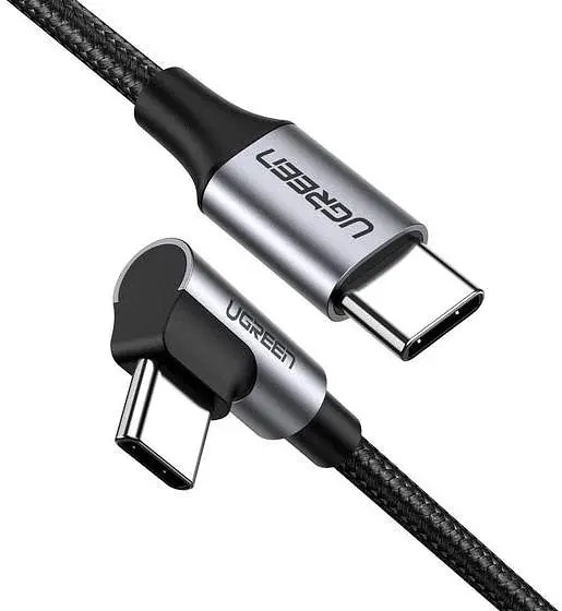 Кабель кутовий Ugreen US255 Type-C - Type-C 2 м чорний - фото 2