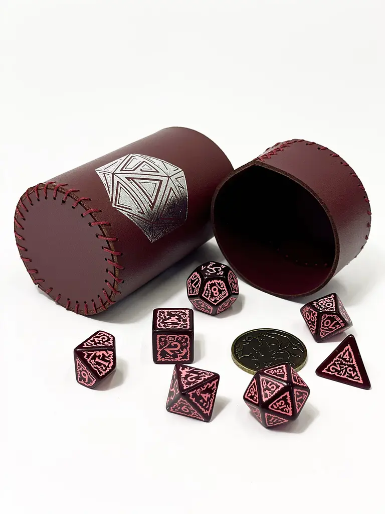 Настольная игра Планета Ігор Чаша для кубиков D20 (бургунди) (Dice cup D20 burgundy) (pi-dc006) - фото 7