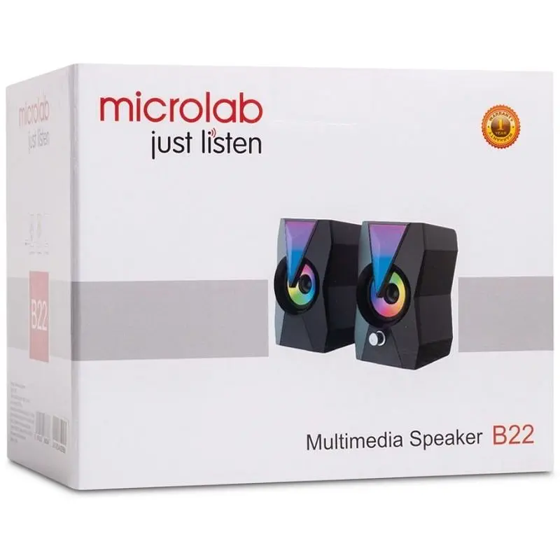 Акустична система MICROLAB 2.0 B-22,USB Black - фото 3