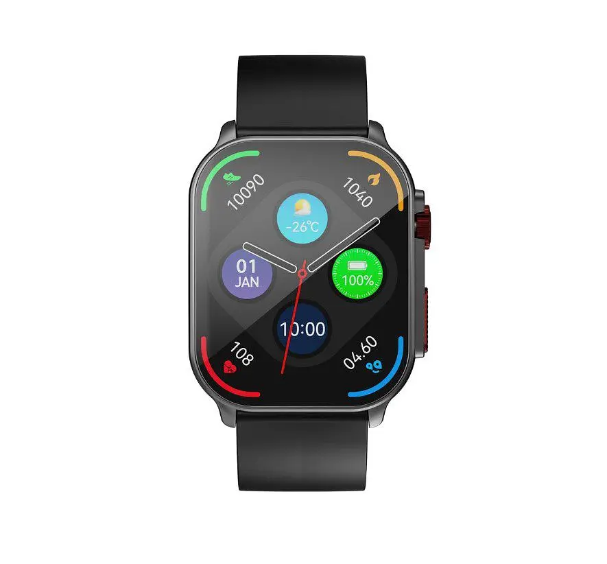 Смарт-годинник Smart Watch iMiki Frame2 AMOLED 2.01 (410x502) 300мАч Black - фото 3