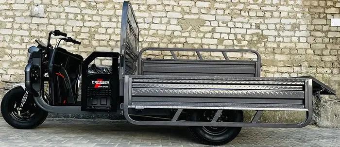Вантажний електроскутер-самоскид триколісний CROSSER Cargo 18"  (1500W, 72V, 58Ah) Сірий - фото 3