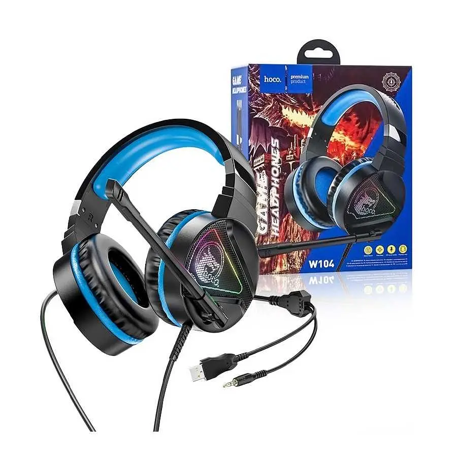 Игровые Наушники Hoco W104 Drift Синий - фото 3