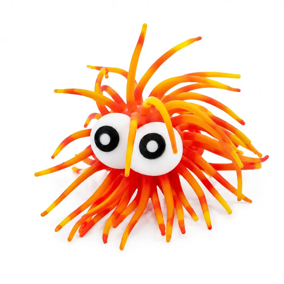Дитячий антистрес Морський їжак YD2531(Orange) тягучка, зі світлом, 4,5 см