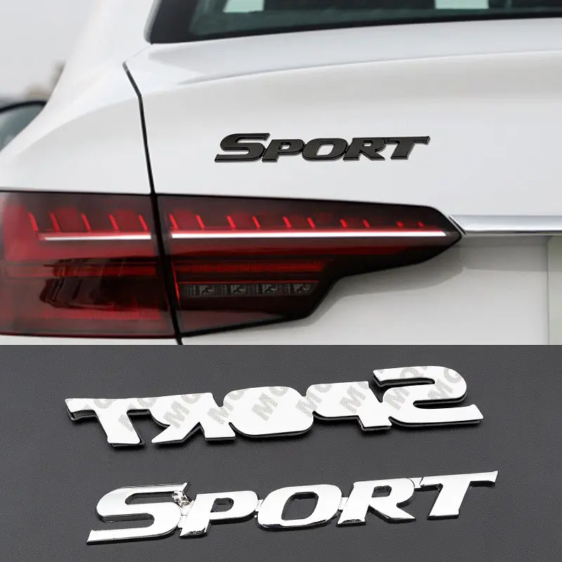 Емблема напис SPORT чорна 173х23мм метал (на скотчі) - фото 3