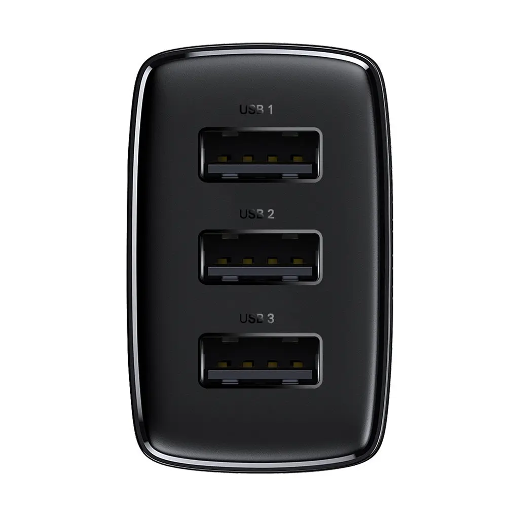 Зарядний пристрій Baseus Compact, 3xUSB-A, чорний (CCXJ020101) - фото 3