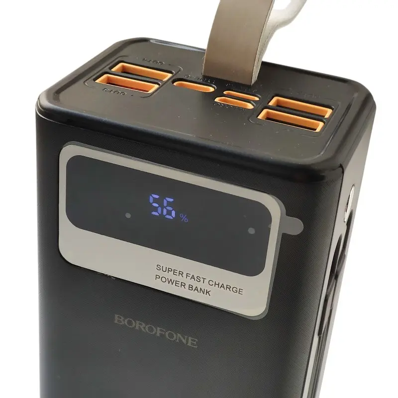 Павербанк 40000мА·ч Power Bank 4USB 2Type-C PD зі швидкою зарядкою до 22.5W та ліхтариком кабелю Type-C та Lightning портативний зарядний пристрій BOROFONE DBT 35A - фото 9