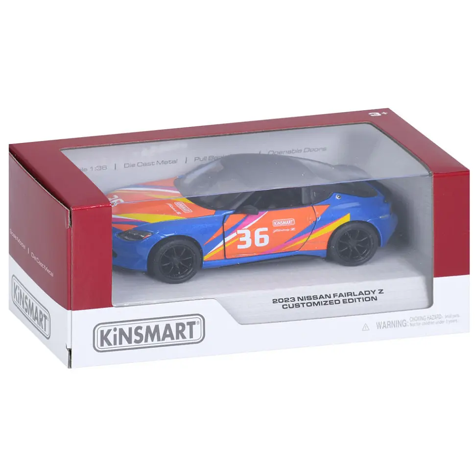 Машинка інерційна 2023 Nissan Fairlady Z KT5443WF(Blue) 1:36, 12 см, відчиняються двері - фото 2