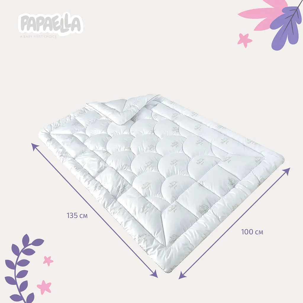 Одеяло детское в кроватку Papaella Super Soft Classic 135х100 см белое (8-11863) - фото 2