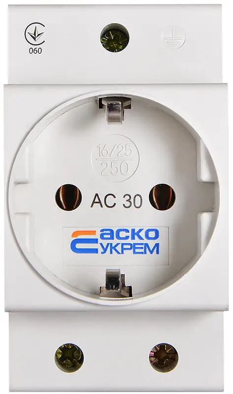 Розетка модульна з заземленням AC30 АСКО‑УКРЕМ (A0150010104) - фото 4