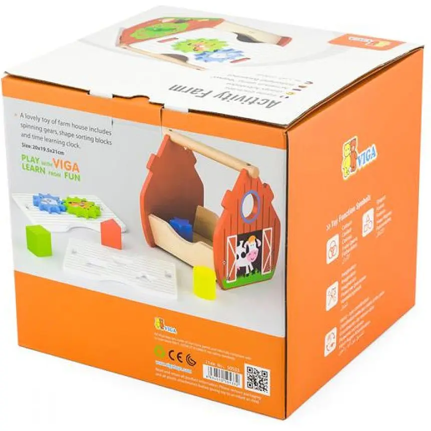 Деревянный сортер Viga Toys Веселый домик (50533) - фото 6