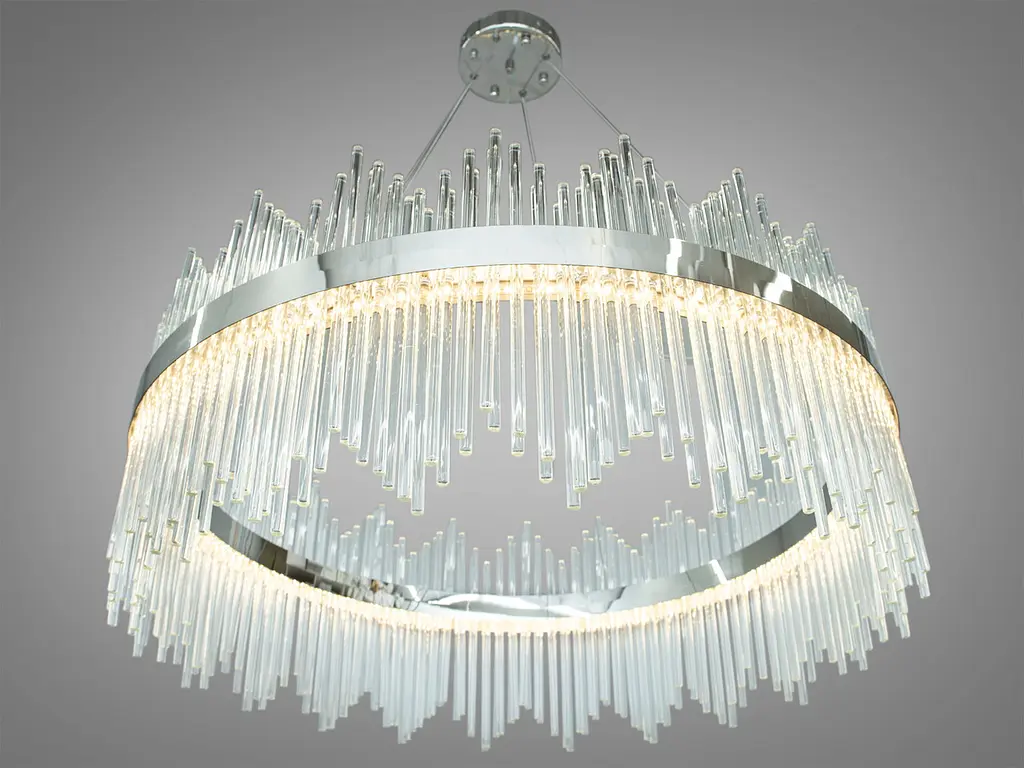 Люстра стельова LED Diasha Q802/800CH Rodzinka, 44W, хром, регульована висота, для коридору та вітальні - фото 2